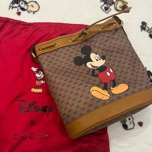 limited edition gucci x mickey mouse bucket bag